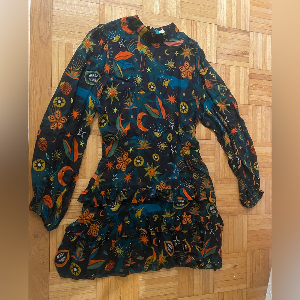 Farm Rio Dress with Star and Animal Print